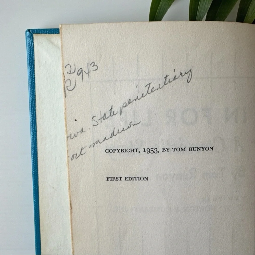 In for Life: A Convict’s Story 1953 First Edition Vintage Prison Memoir